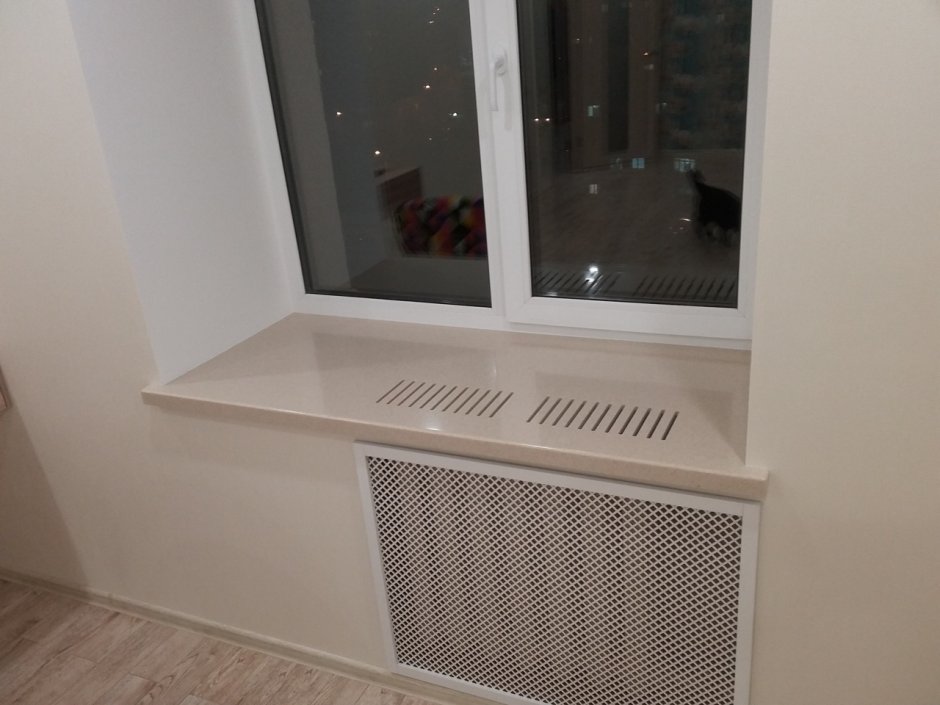 Короб для батареи под подоконником