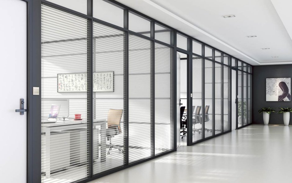 Перегородки на алюминиевом каркасе