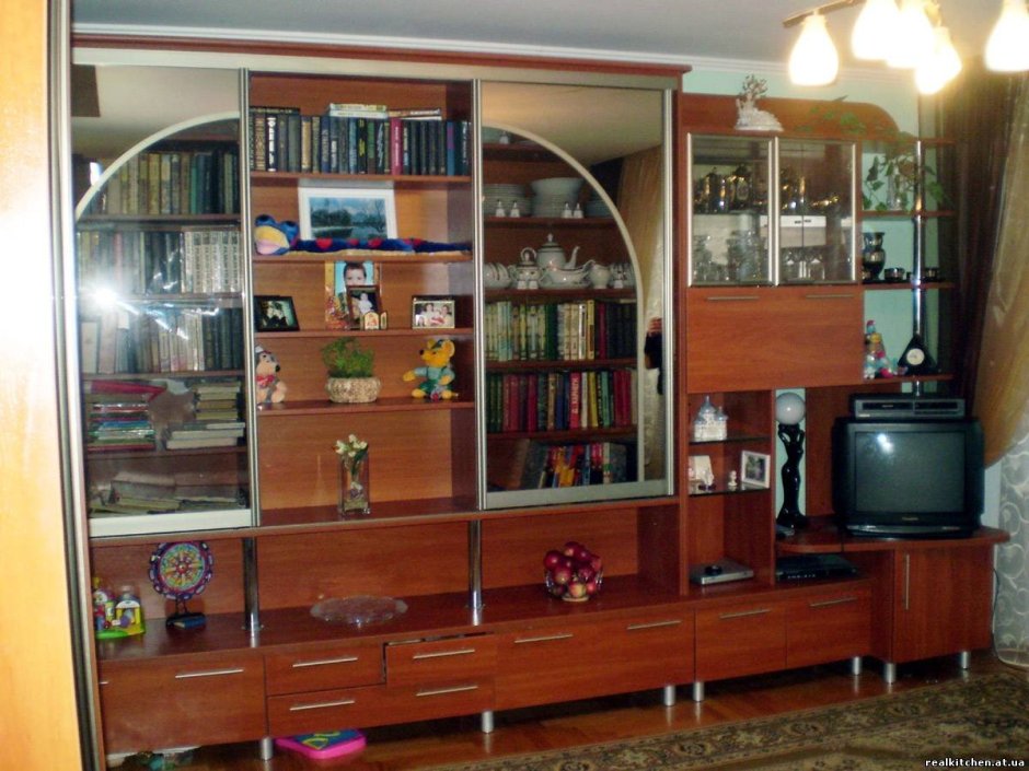 Стенка в гостиную без телевизора