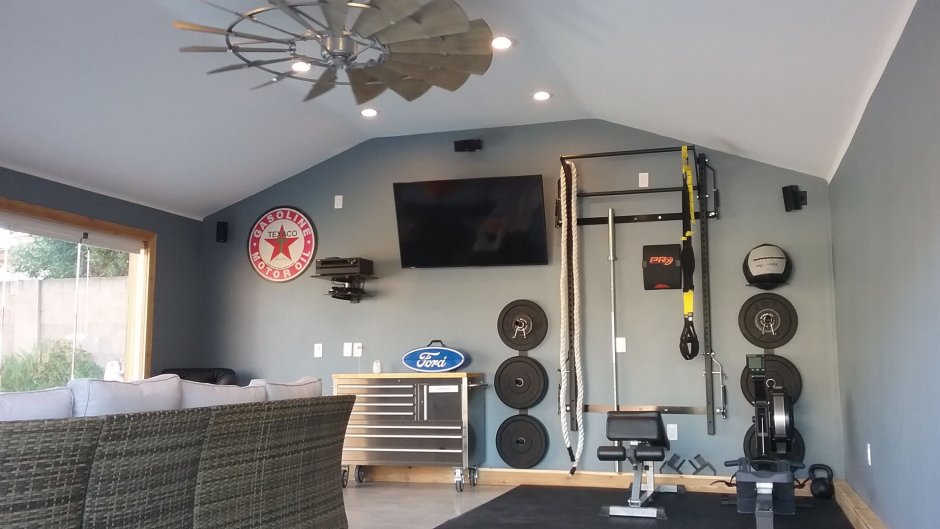 Домашний спорт уголок в гараже