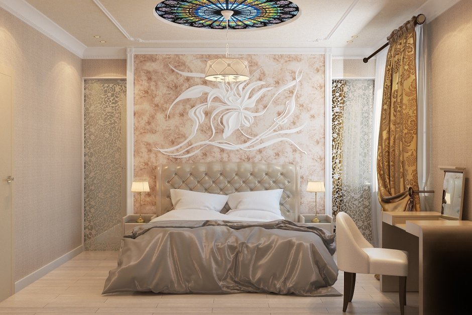 Мрамор в спальне