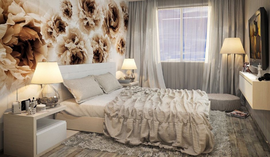 Спальня в современном стиле дерево