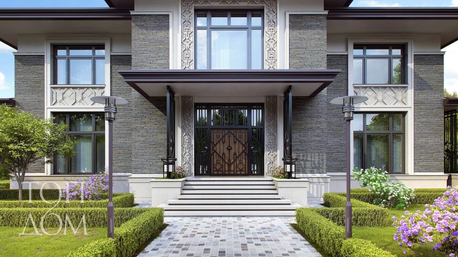 Крыльцо в стиле Райта