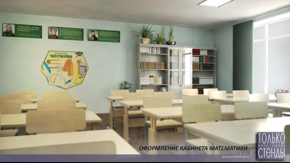 Стены в кабинете математики