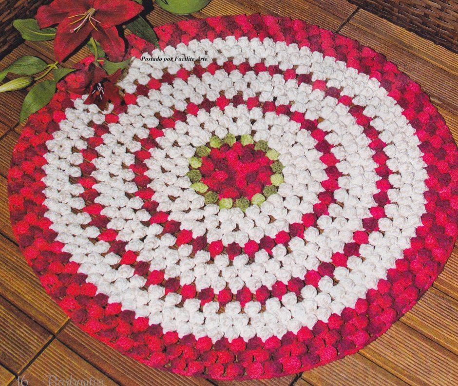 Вязаные коврики крючком