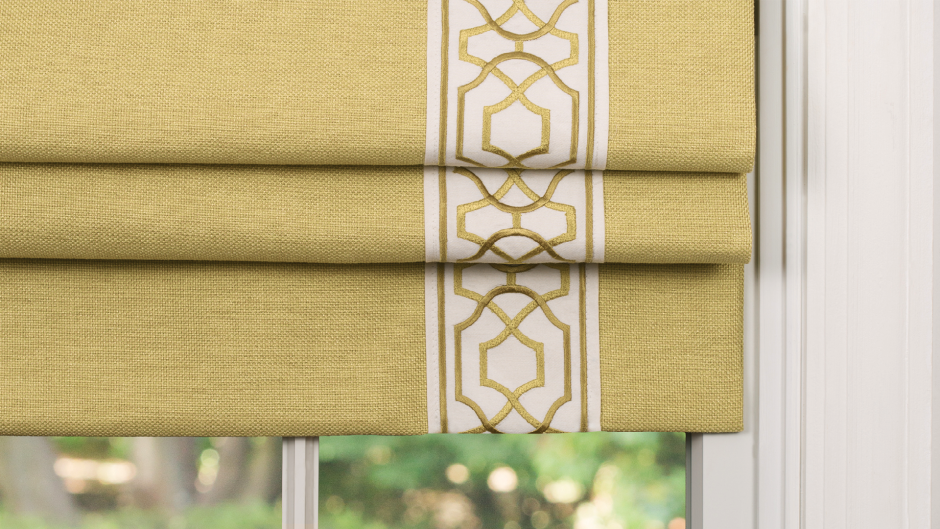 Римская штора с бордюром