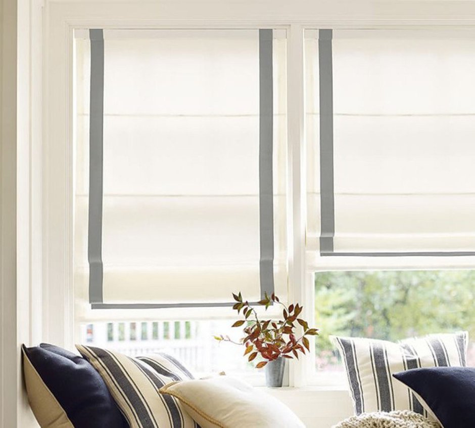 Римская штора белая