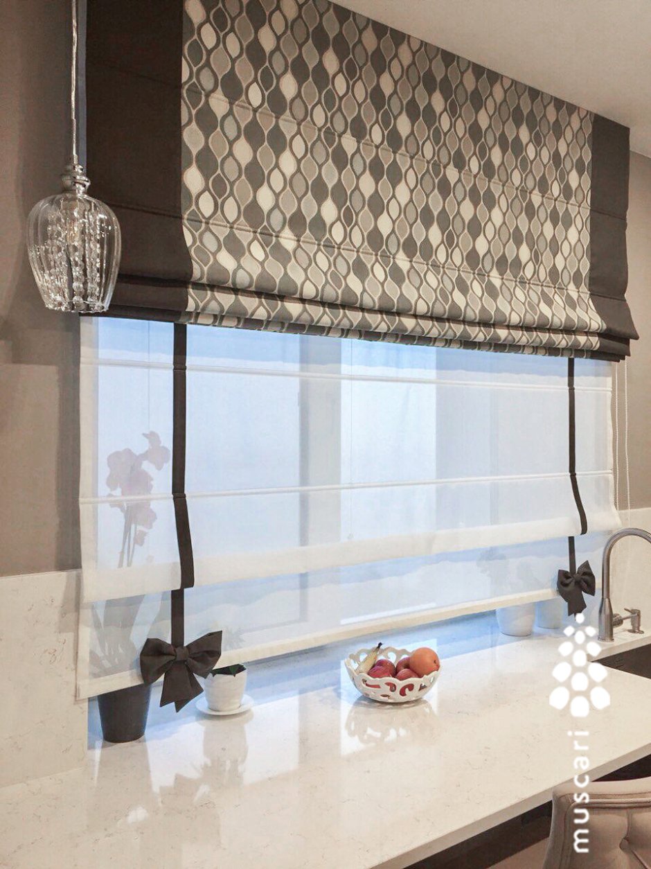 Двойные римские шторы Тандем