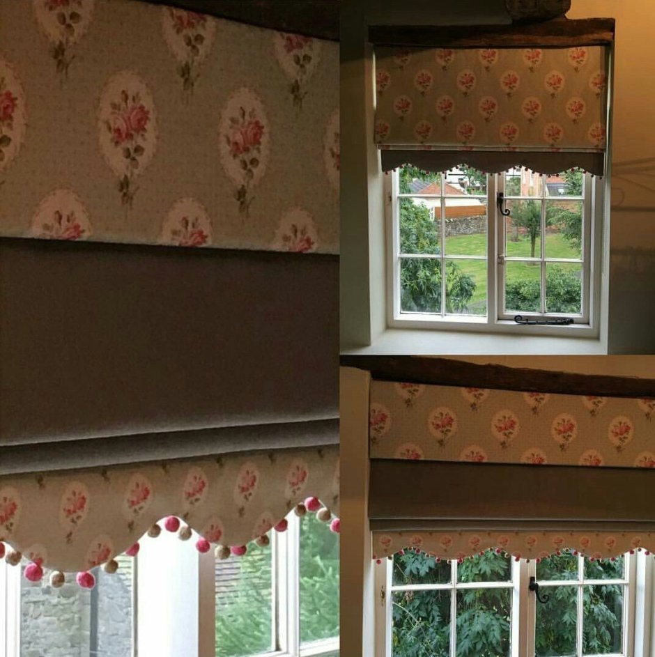 Римские шторы с фигурным низом