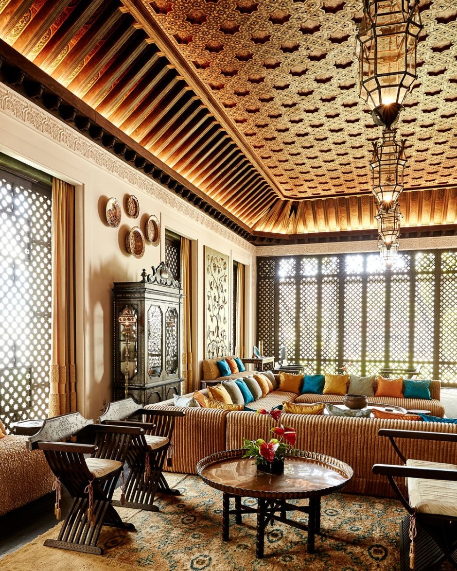 Марокканский стиль интерьера кессонирование