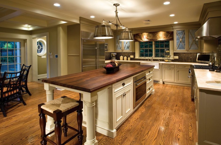Красивые кухни с островком