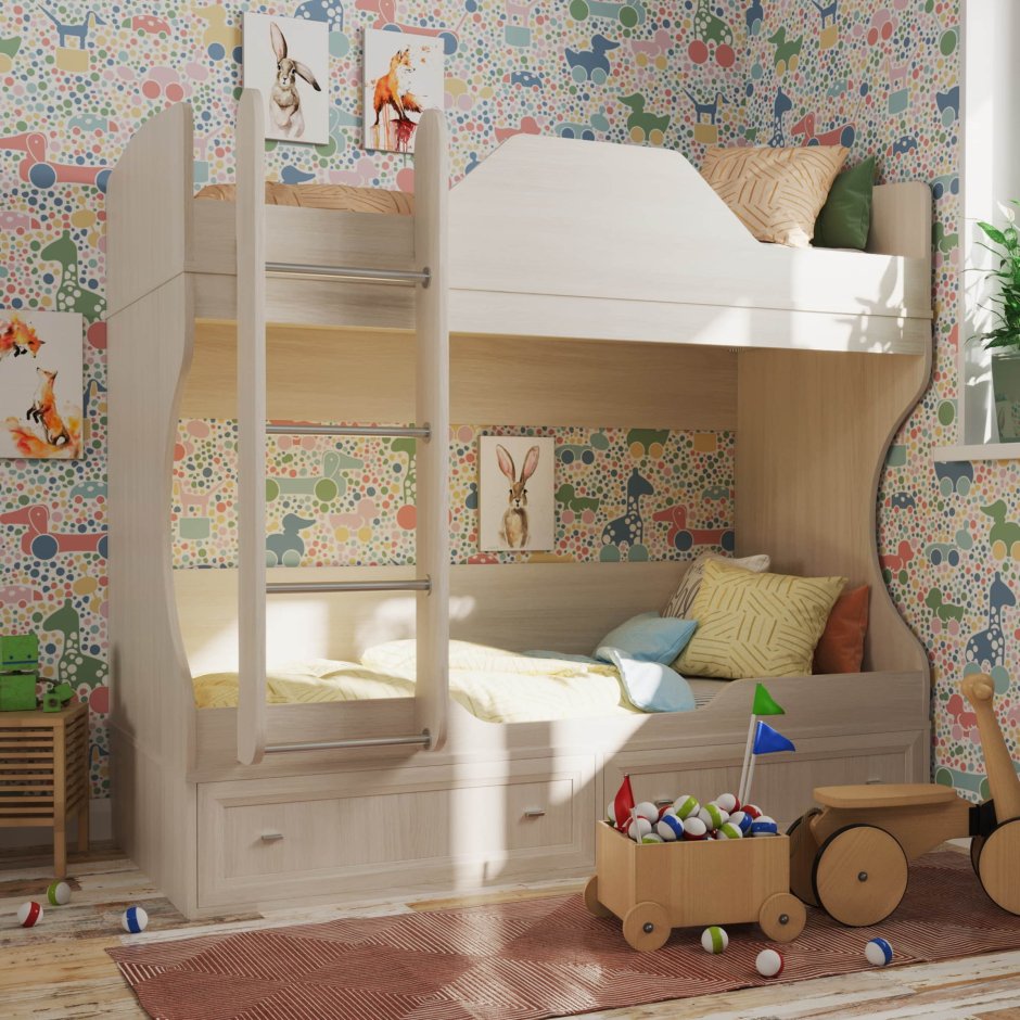 Двухъярусная кровать лазурит Герда