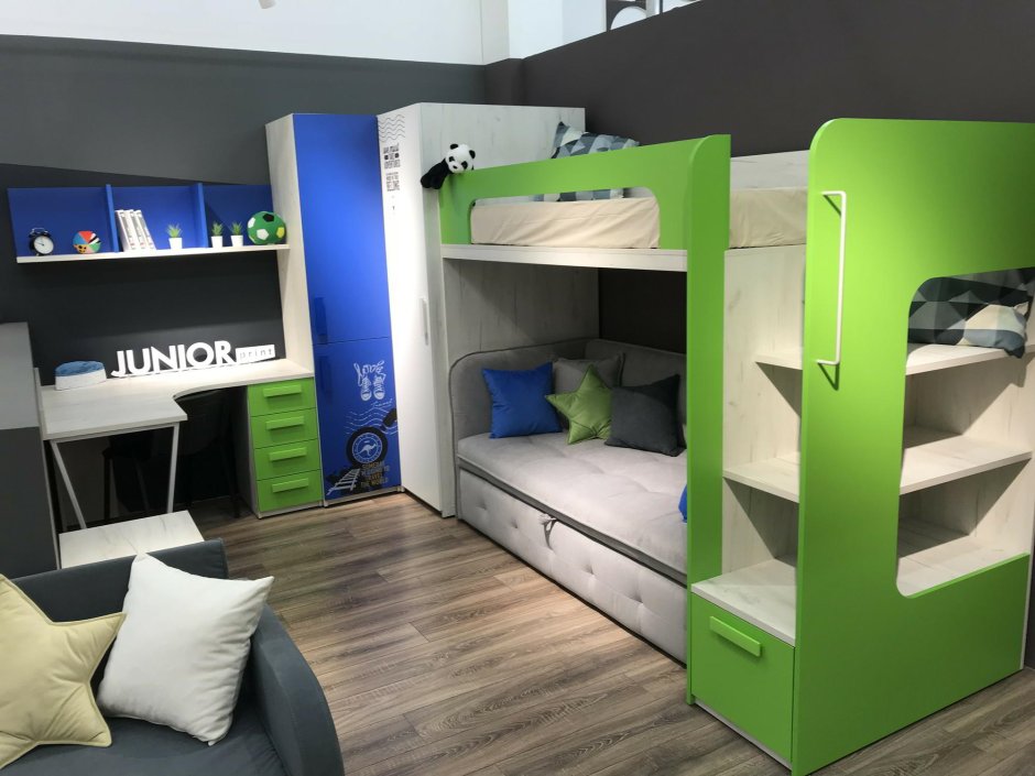 Боровичи мебель 2х ярусные кровати с диваном