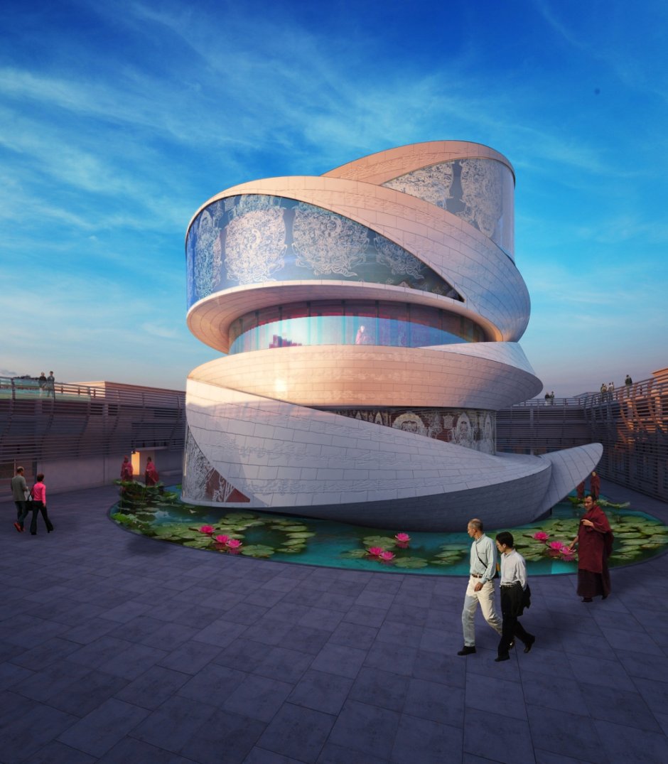 Буддистский храм в Китае лента Мебиуса