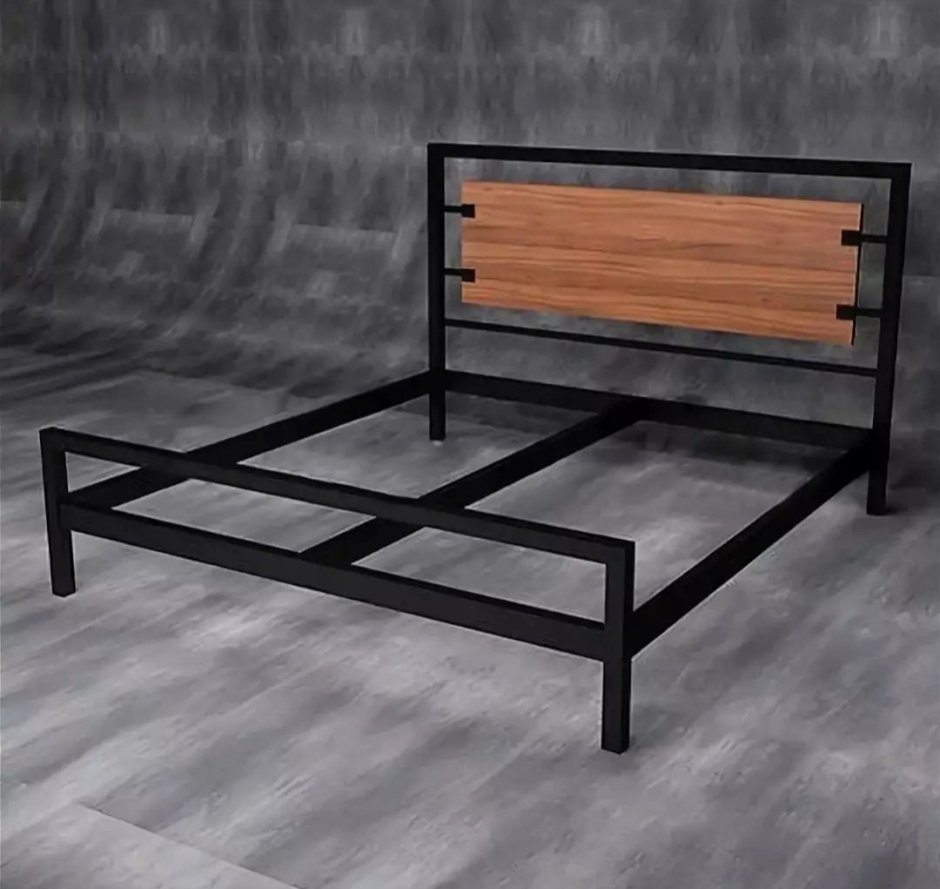 Кровать лофт из дерева Industrial Shik