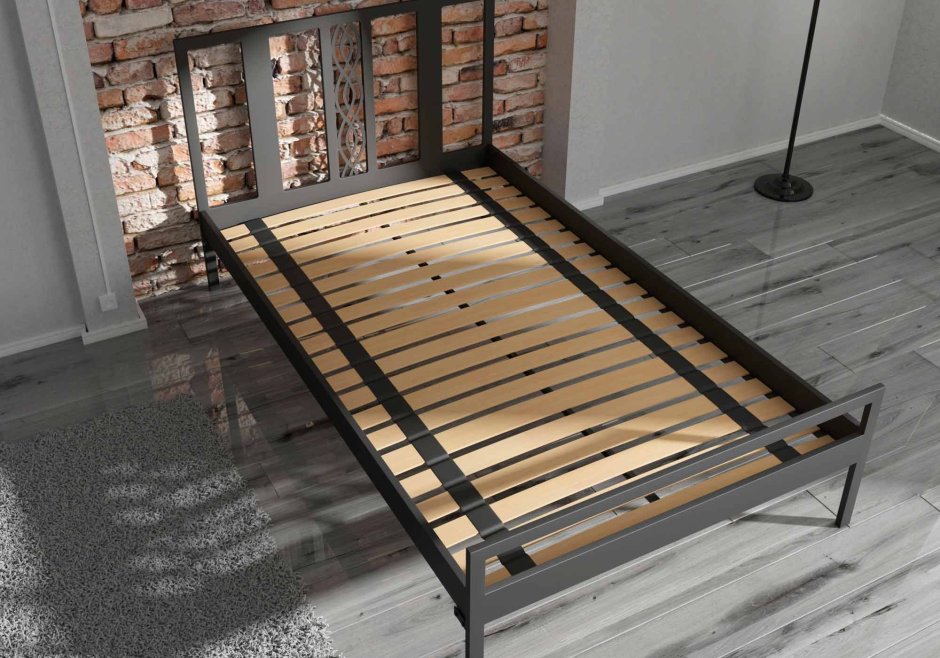 Кровать из профильной трубы с балдахином