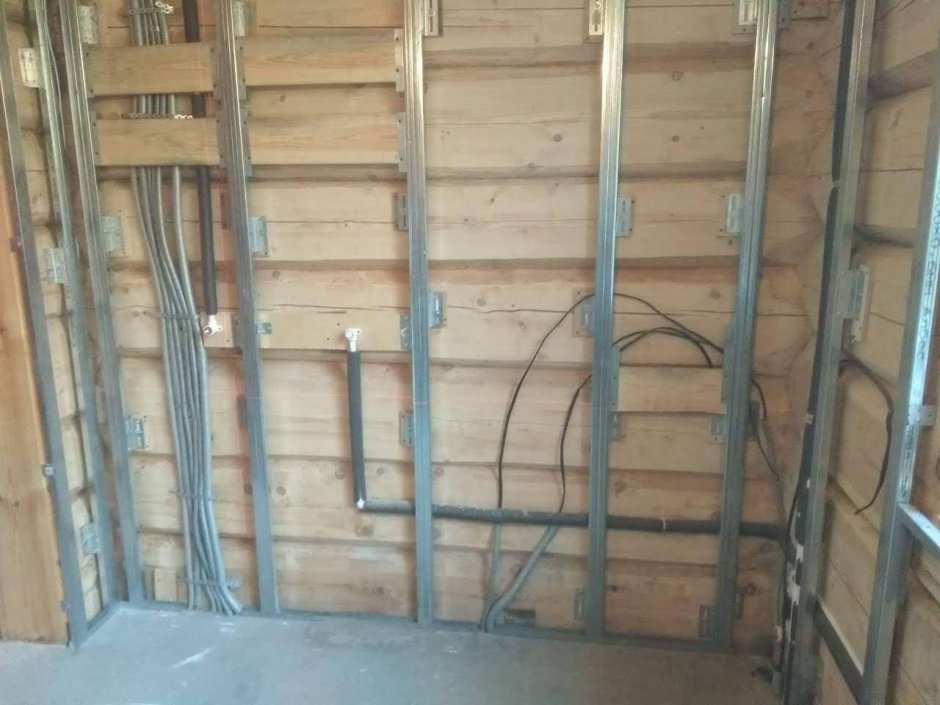 Обшивка деревянных стен гипсокартоном