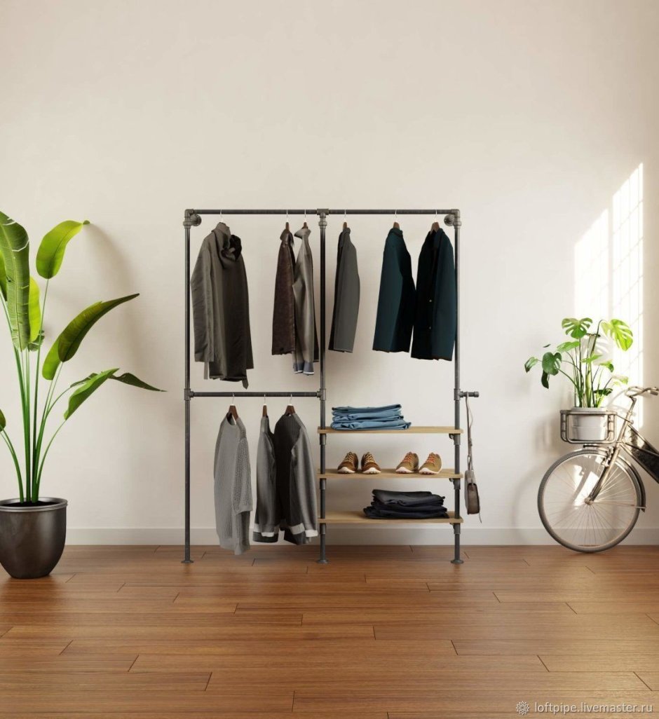 Вешалка в прихожую из труб