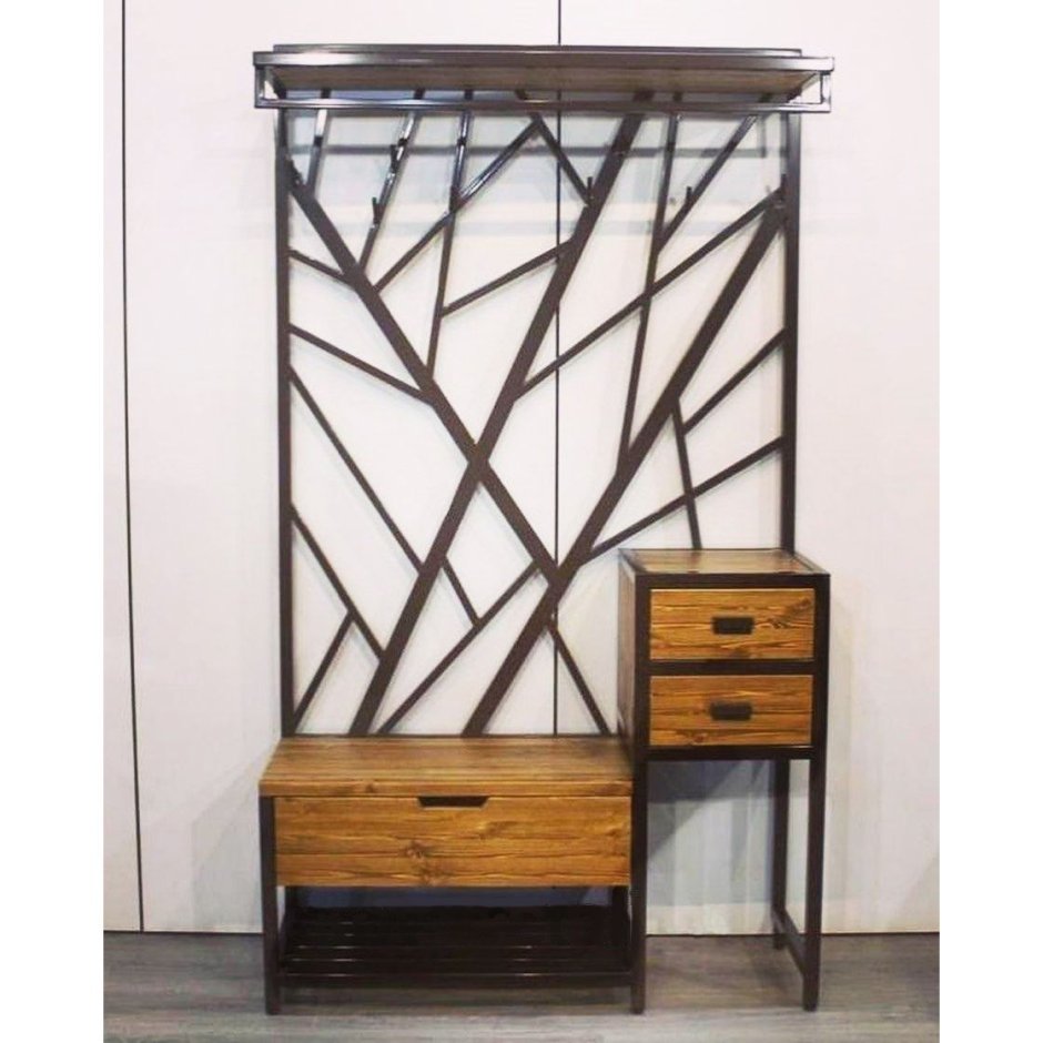 Мебель в стиле лофт из металла прихожка