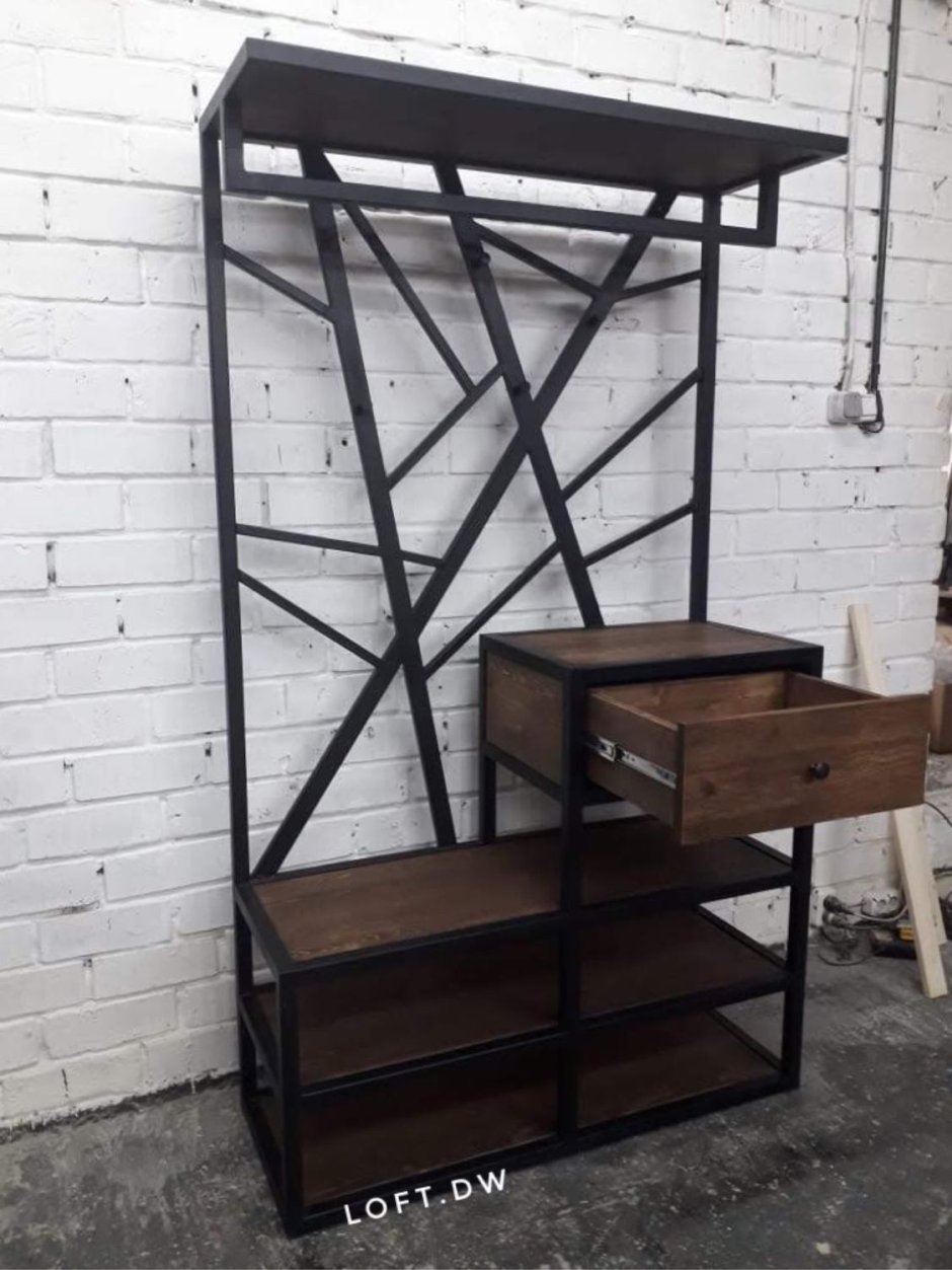 Прихожая из профильной трубы в стиле лофт