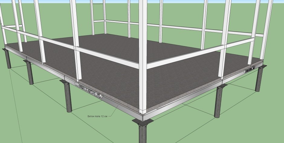 Каркас гаража 6х10 труба 60мм