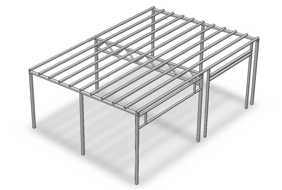 Односкатный ангар 12х18