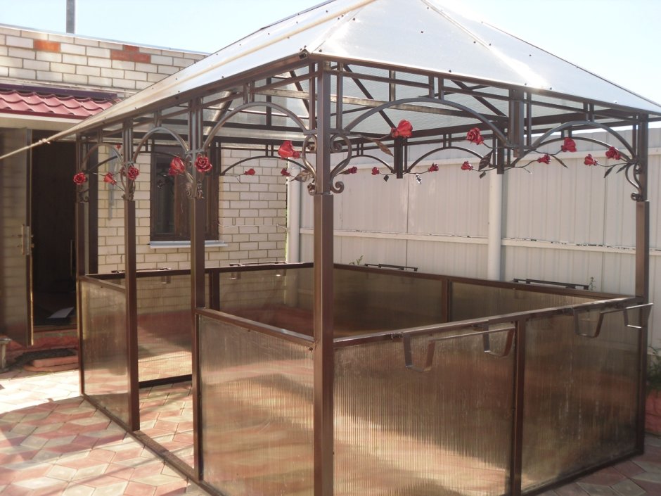 Беседки 6 на4 на дачу из металла