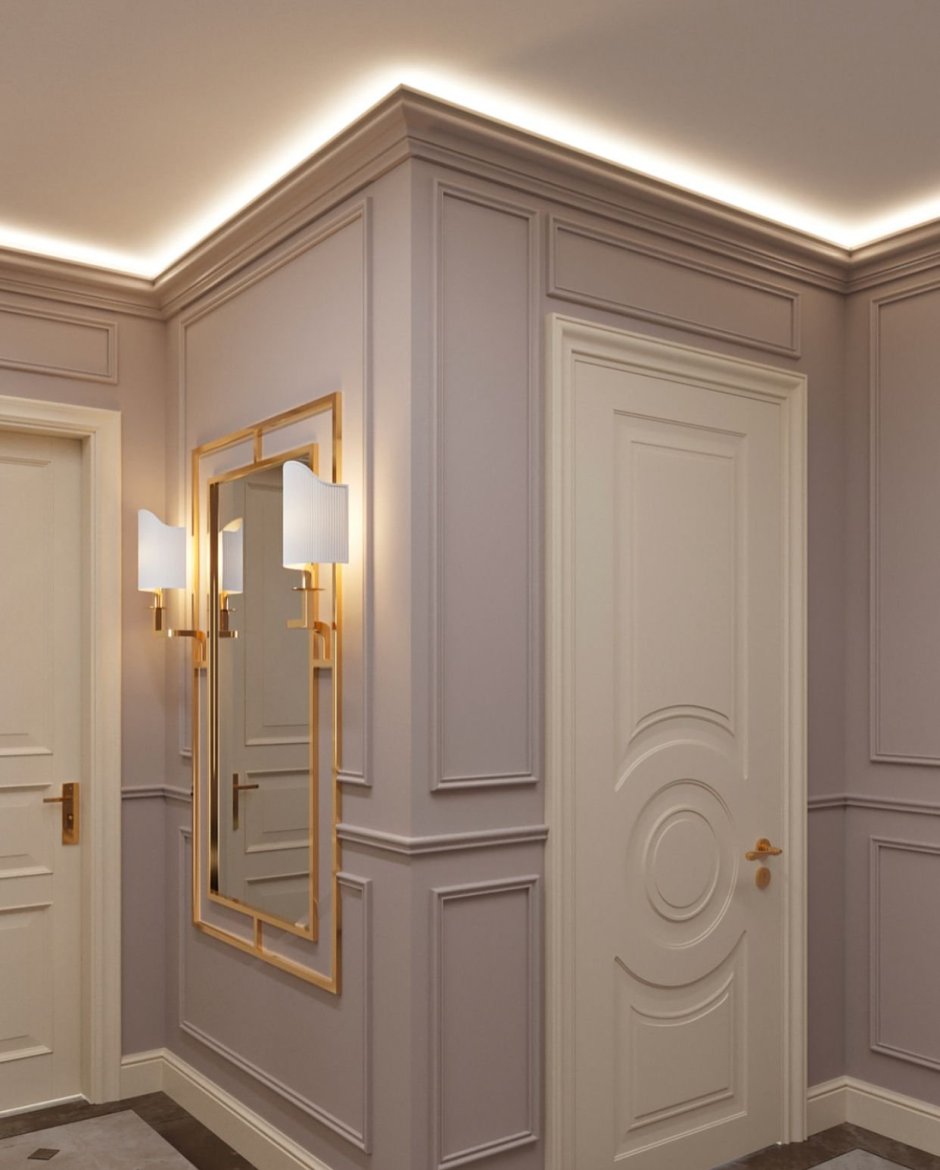 Молдинги в коридоре