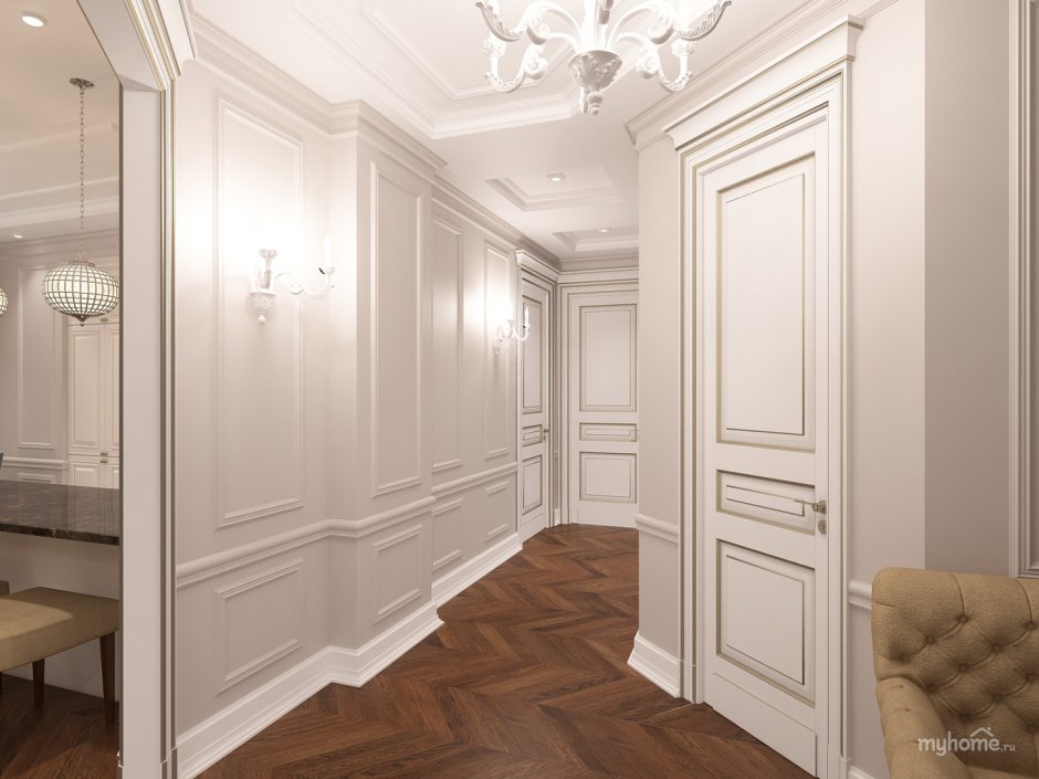 Двери межкомнатные белые Неоклассика