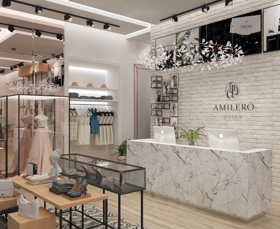 Интерьер магазина одежды