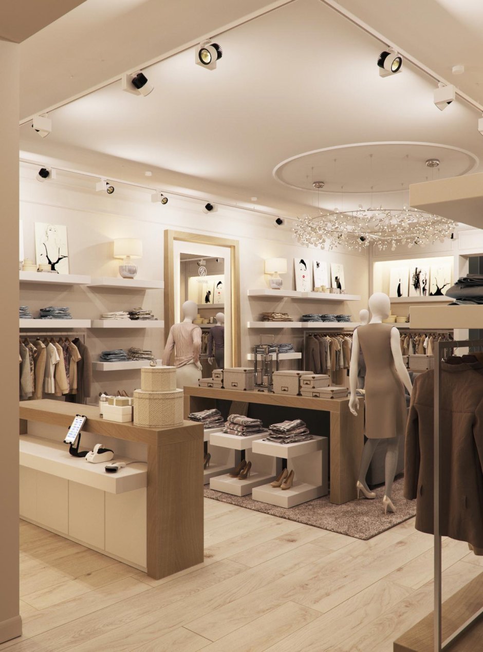 Интерьер магазина одежды