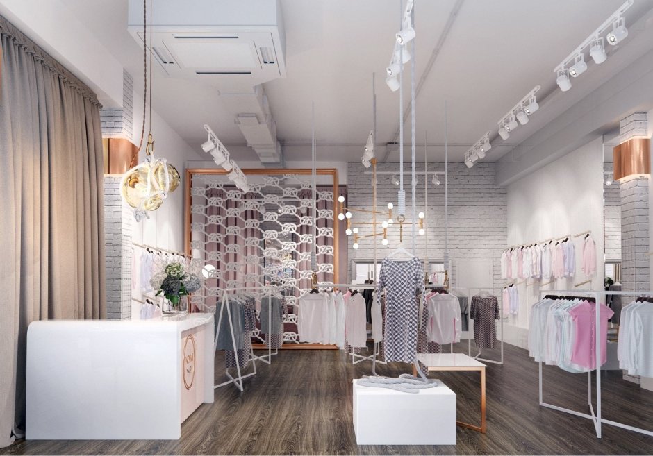 Интерьер магазина одежды