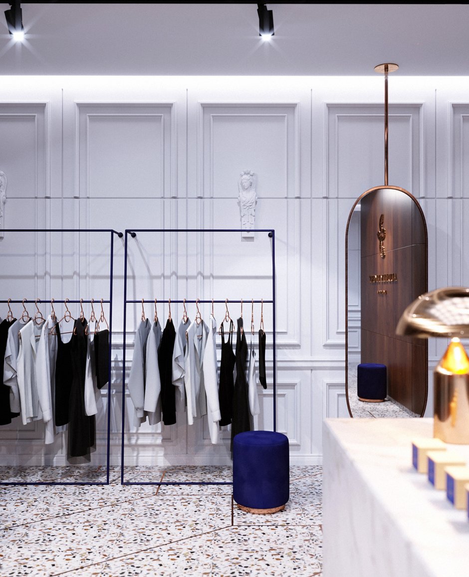 Интерьер магазина одежды