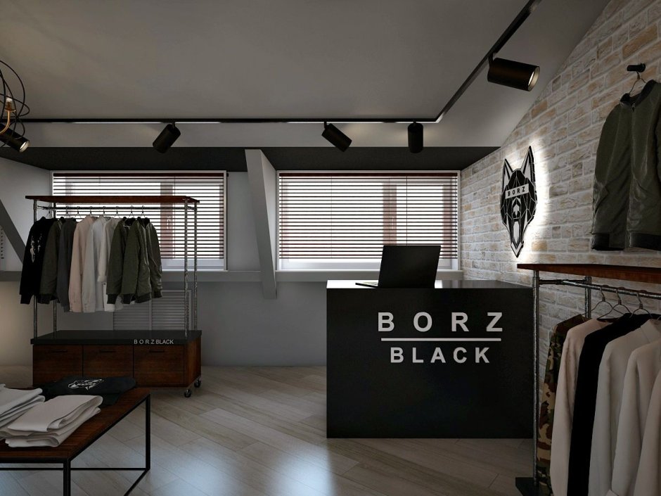 Интерьер магазина в стиле лофт