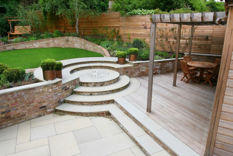 Ландшафт неровного участка