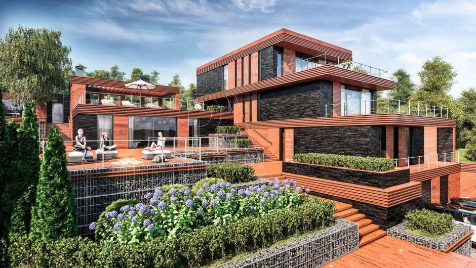 Интерьер маленькой кухни в загородном доме