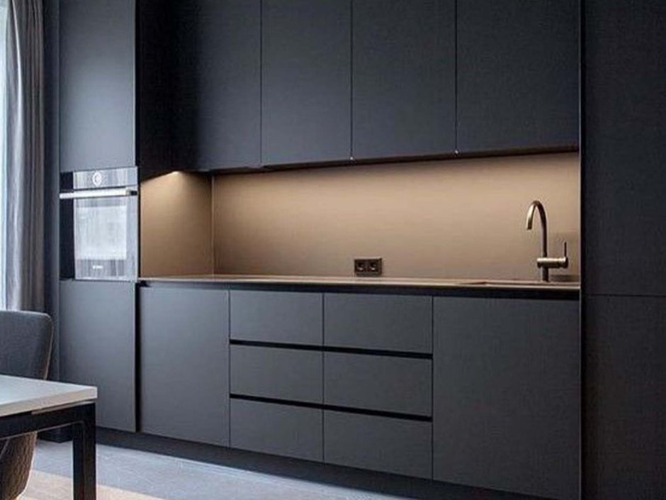 Кухня матовая графит Алвик