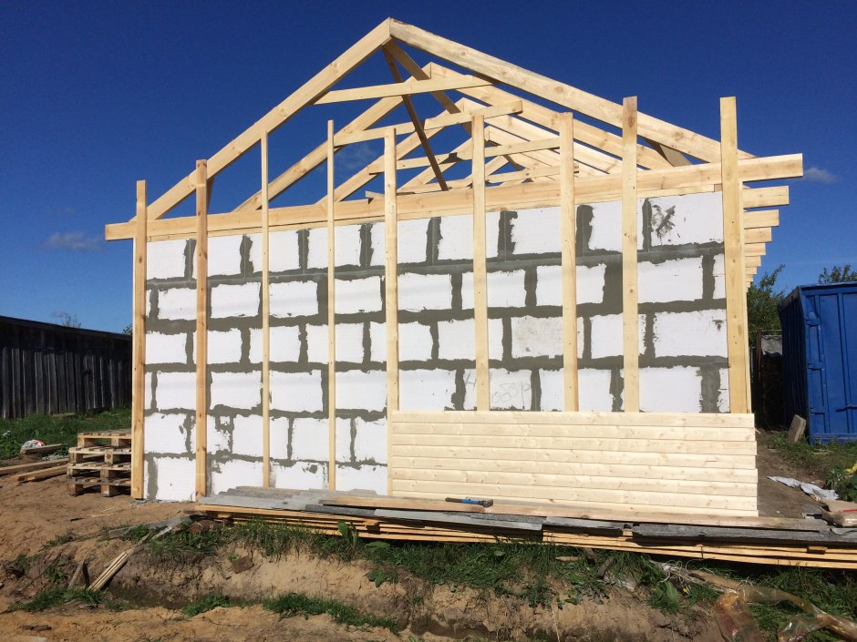 Каркасно блочный дом