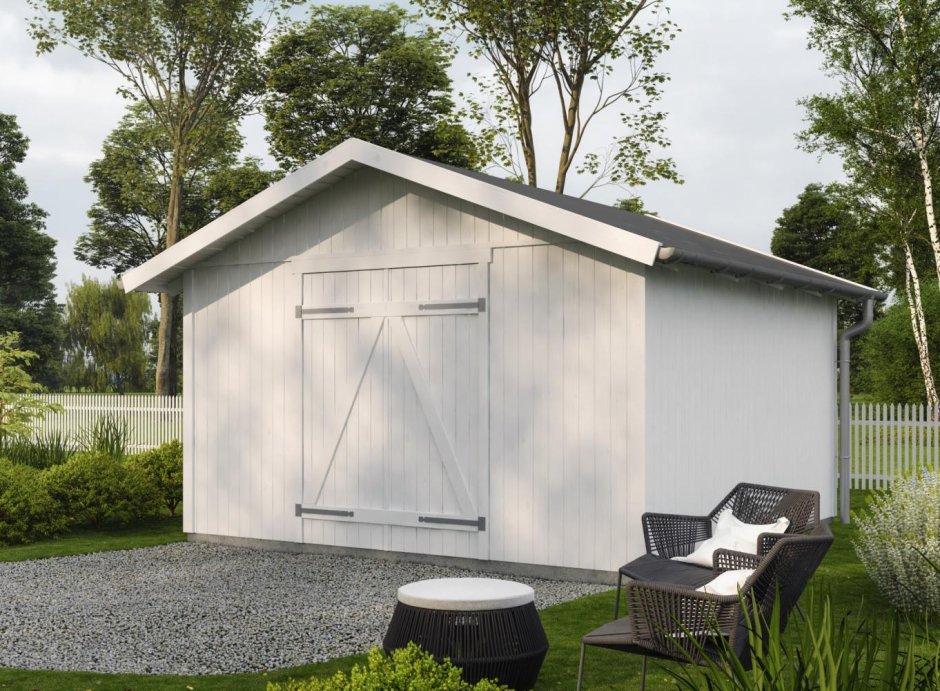 Сарай из шлакоблока