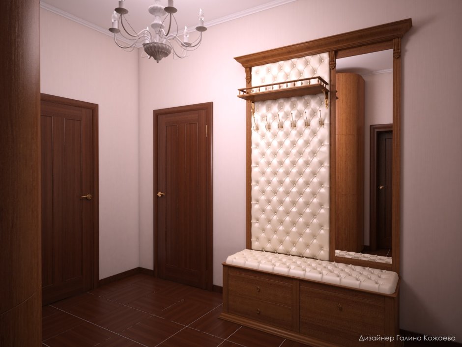 Зеркало с пуфиком в прихожую