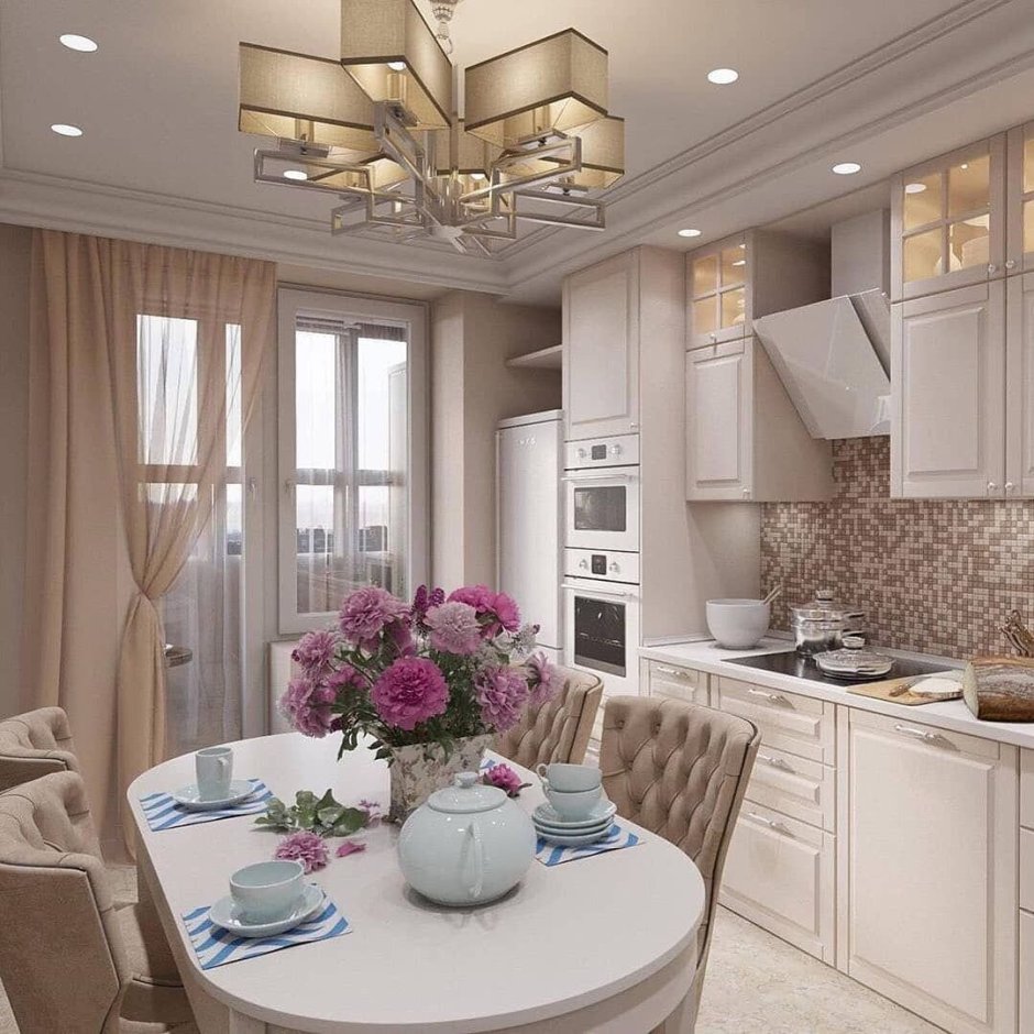 Мебель ТРИЯ кухня Одри серый шелк