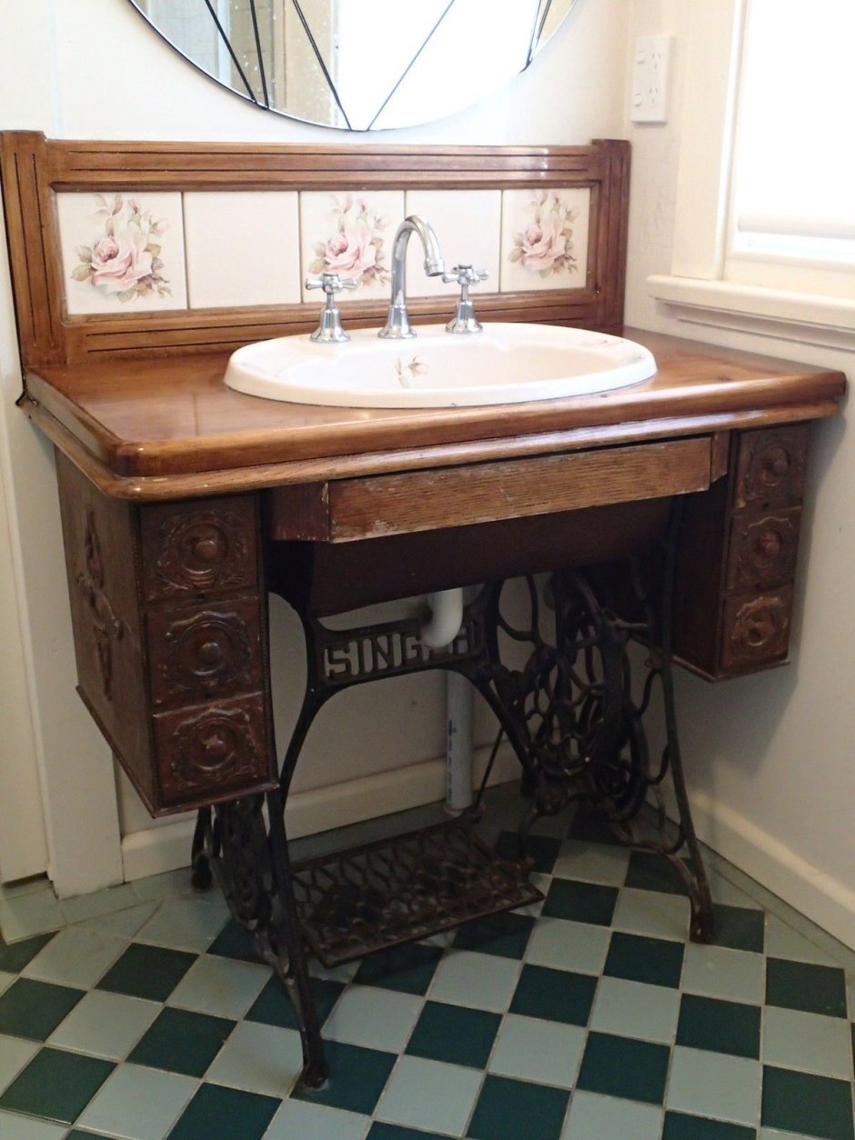 Станина Зингер с раковиной