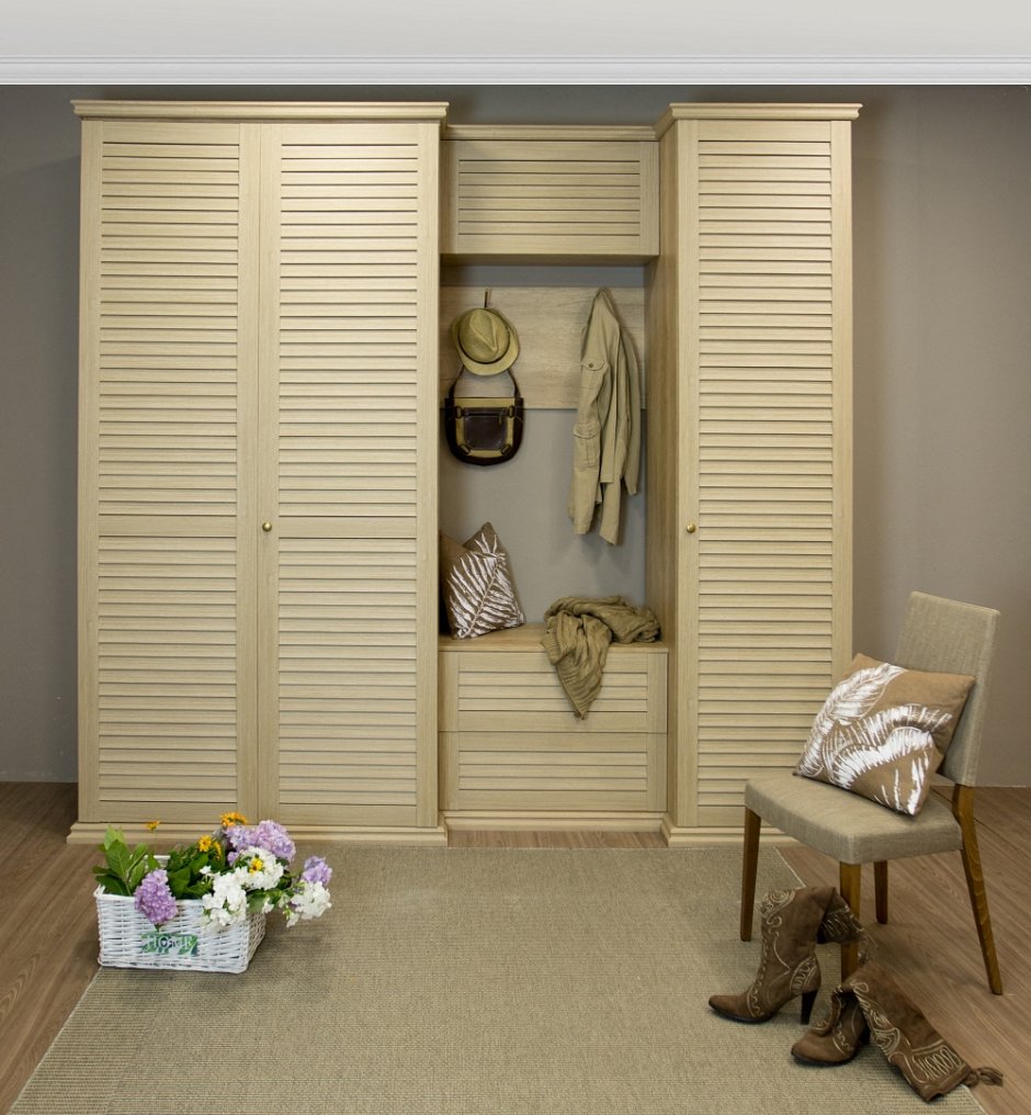 Прихожая с жалюзийными фасадами Стэлла