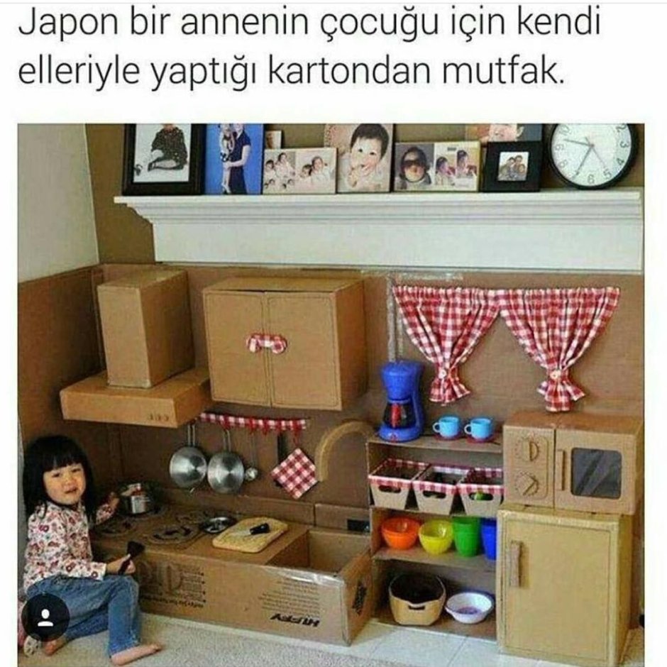 Кухня из картона для ребенка