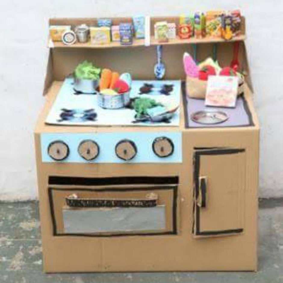 Продукты для детской кухни своими руками из картона