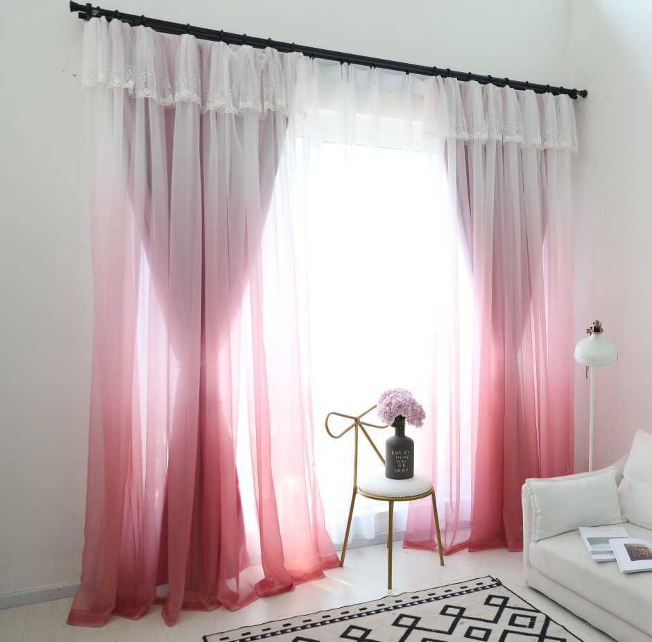Занавески омбре тюль