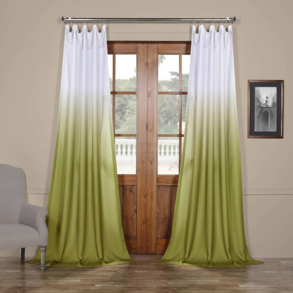 Шторы омбре в интерьере