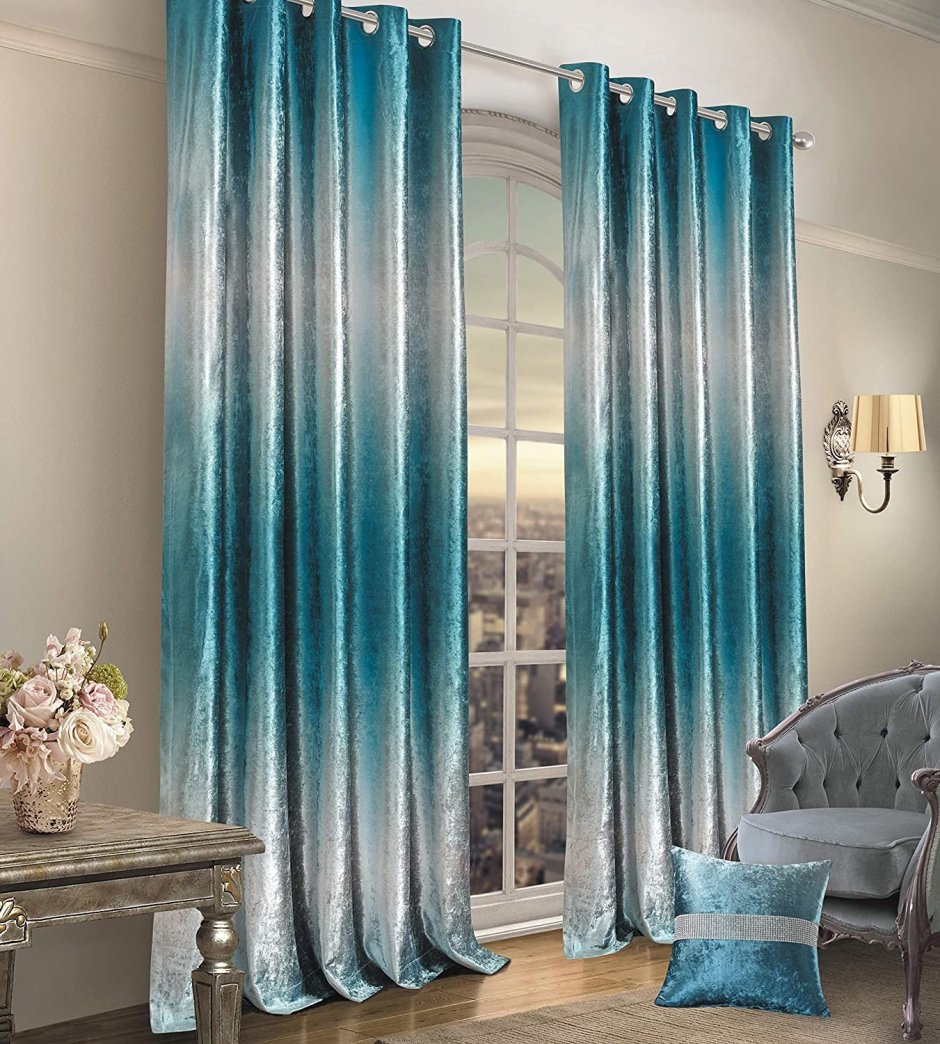 Мятные шторы