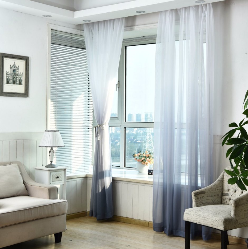 Тюль от светлого к темному