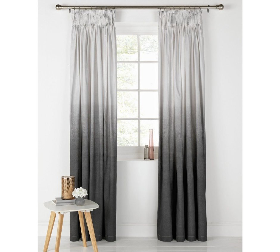 Шторы и тюль с переходом цвета